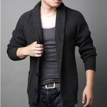 2019 módne muž klopy, cardigan sveter nový štýl pletený sveter muž voľného času trend Teplej módy sveter muž New horúce