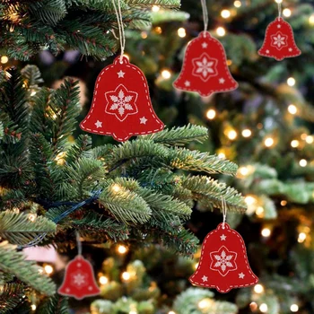 10PCS Vianočné Lakovaného Dreva Visí Prívesky, Ozdoby S Vrecoviny Laná Vianoce Remesiel Vianočný Strom Dekorácie