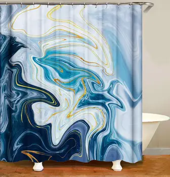 Vlny Vaňa Sprchový Záves 72x72inches Veľká Kúpeľňa Opony olejomaľba Morských Vĺn 3D Vodotesné Sprchový Záves S 12 Háčiky