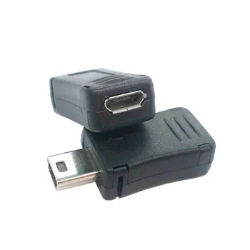 Mini USB 5pin T port Samec na USB, Micro USB samicu verejného nabíjací adaptér údaje hlavu pre Mobilný telefón, Tablet PC, MP3, MP4 Auto