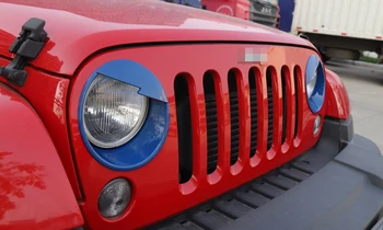 Pre Jeep Wrangler JK 2007-2016 Rubicon Sahara Šport Predných Svetlometov Kryt Rámu Orezania Vedúci Svetlo Lampy Dekorácie autopríslušenstvo