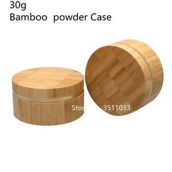 20pcs 30g 30ml Bambusu Plastové Prášok Prípade Prázdne Prášok Prípade Kozmetické Kontajner Bambusu Lístkového Sifter Pre Loose Powder Kompaktný Box