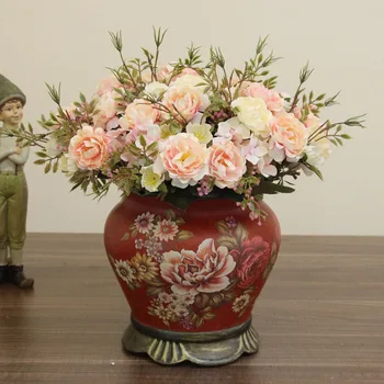 Nový Čínsky čaj stôl dekorácie, vázy keramická váza Európskom štýle retro Americký Pastoračnej remeslá