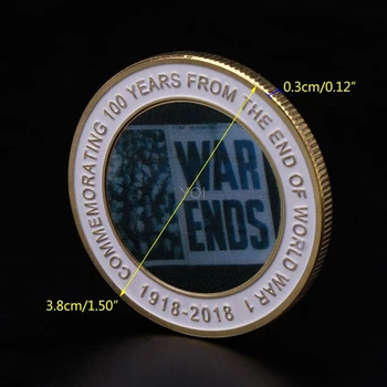 Pamätné Mince Svetovej Vojny 100. Centennial Výročie Suvenír Zber, Holub Mieru Mince Umenie Dary