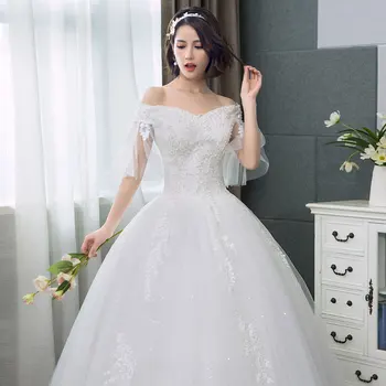 AIJINGYU Svadobné Šaty, Šaty Doprava Zdarma Elegantné Luxusné Real 2021 Obliekanie Pásy Manželstvo Šaty Šaty