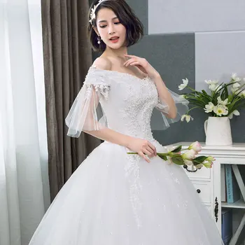 AIJINGYU Svadobné Šaty, Šaty Doprava Zdarma Elegantné Luxusné Real 2021 Obliekanie Pásy Manželstvo Šaty Šaty