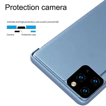 Zrkadlo Zobraziť Flip Telefónu puzdro pre Iphone 11 11pro 11promax XR XS MAX X 6 6 7 8 plus Stojí Prípadoch ochranný Kryt Držiak Klip