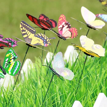5 ks/Banda Motýle Záhrada Dvore Kvetináč Farebné Náladové Motýľ Vkladov Decoracion Vonkajší Dekor Kvetináče Dekorácie