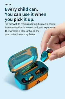 Najnovšie TWS Bluetooth 5.0 Slúchadlá, LED Displej, Bezdrôtové In-Ear Headset s Nabíjanie Prípade Volaní Business Cvičenie