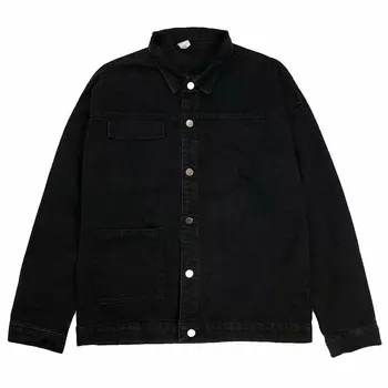 Nová Jar, jeseň 2020 teenagerov kovboj muž kórejský trend vrecku asymetrický jednoduchý dizajn bunda oboch stranách kabát