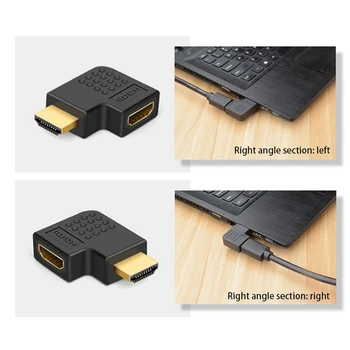 Adaptér HDMI Samec Samica Converter pre PS4 Projektor HDTV Notebook, Monitor PC Converter Vľavo