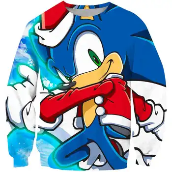 Sonic the Hedgehog Oblečenie Cool 3D Deti Mikina dievčatá Rodiny košele Chlapci hoodies Mario Mikina Jeseň detské oblečenie