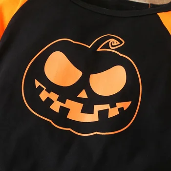 Halloween Oblečenie, Detské Potápačské Bavlna Tekvica Monster Tlač Patchwork Dlhý Rukáv Dieťa Jumpsuit Strany Dieťa, Chlapec, Dievča Oblečenie 0-12M