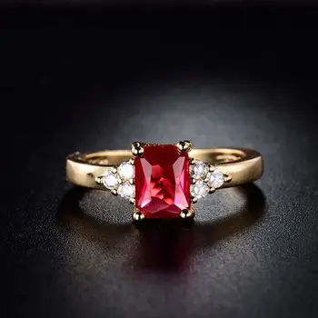 Móda Infinity Gold-Farba Krúžky Zásnubný Prsteň Radiant Čierny Krúžok Zirkón Crystal Ženy Ruby Čierny Achát Výročie Šperky