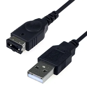 1PC Black USB Nabíjanie Vopred Line Kábel Nabíjací Kábel pre/SP/GBA/GameBoy/NS/DS