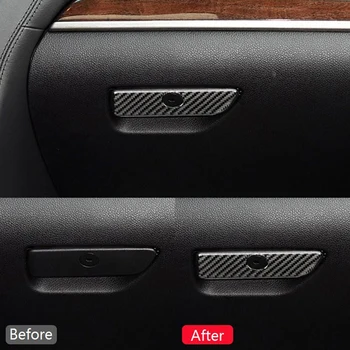 Carbon Fiber Úložný Box Rukoväť Kryt Výbava Nálepka pre Ford Explorer 2013-2019