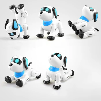 LENENG Diaľkové Ovládanie Psa RC Robotické Kúsok Šteňa Hlasové Ovládanie Elektronické domáce Zvieratá Tancujúci Robot Programovateľné Pet Deti Hračky