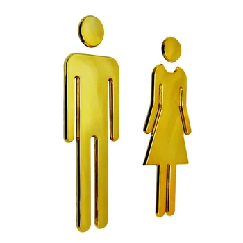 Muž & Žena WC Obtlačky Wc Dvere Kotúča, Muži - Ženy, pre Wc Wc Dvere Prihlásiť Nálepky, Kúpeľňa WC, Umyváreň Odtlačkový Toalety Dekor