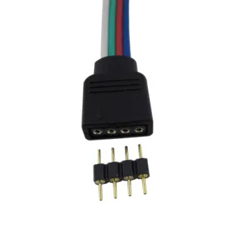 30pcs/veľa Solderless 4 Pin Terminály Konektor Ihly 4PIN RGB Muž Zapojte Adaptér Konektor Pre 3528 5050 LED Pásy