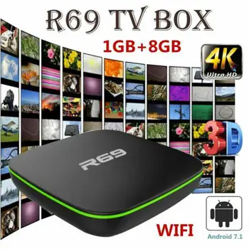 TWISTER.CK R69 Android 7.1 Smart TV Box 1GB+8GB Quad Core WIFI H. 265 4K Video Prehrávača Médií