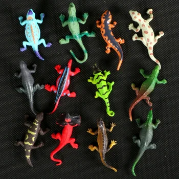 12pcs Simulácia mini Lizard Plaz animal model Realistický akčný obrázok domova Darček Pre Deti hračky pre deti, chlapci dievčatá