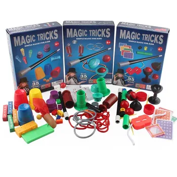 Magic Kit Set s Návod na použitie Kúzla zblízka Magia Puzzle Jednoduchý Trik Rekvizity Hračky pre Deti YH2090