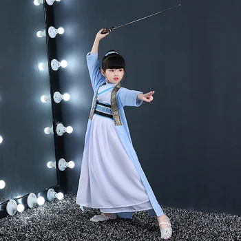 Hanfu Národný Kostým Starovekej Čínskej Rozprávky Cosplay Kostýmy Hanfu Deti, Dievčatá, Tradičné Čínske Oblečenie pre divadelné Šaty