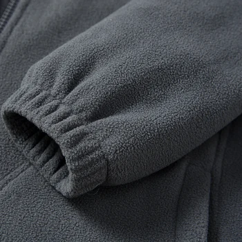 Pánske fleece bunda z novej fondu 2020 jesene, zimy je tenký teplé polar fleece bunda golier močového mechúra