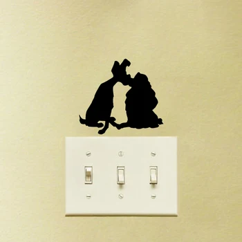 KUCADA roztomilý pes, milovník prepnúť panel nálepky na stenu, dekorácie odnímateľné steny nálepky nástenné art tapety domov odtlačkový WP1886