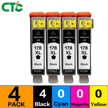 CTC 4 Black pre 178 XL hp178 atramentové kazety s čipom Pre Photosmart C6300 C5300 C5383 C5380 C6383 D5460 D5400 D5463 5510 5511