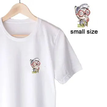 Kreslených Mačka Prenos Tepla pre Oblečenie Škvrny Thermocollants T-shirt Appliques Džínsy Umývateľný Prenos Žehlenie Nálepky Ropa