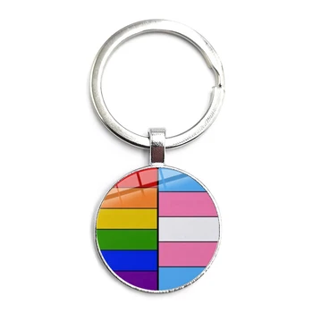 2020 Gay Gay Pride Dúhového Skla Dome Prívesok Keychain Auto Keychain Keyring Keychain LGBT Šperky Keychain Charms