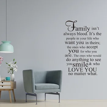 Rodina Stenu Citát Prihlásiť Vinyl Odtlačkový Nálepky láska rodiny, obývacia izba Dekor nástenná maľba