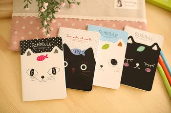 4 Ks/Veľa Roztomilý Krásne Kreslených Mačka & Kitty Obrázok Notebook & Denník pre Školy Grafické efekty & Office Dodanie