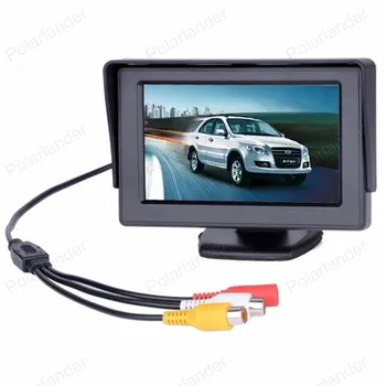 Doprava zadarmo, Auto Spätné Otáčanie vodotesný Fotoaparát Parkovanie Backup Monitor Systém + 4.3 palcový TFT LCD Auto Monitor