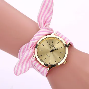 Dámske hodinky relojes mujer Letné Štýl Módy Ženy Prúžok Kvetinový Handričkou Quartz Náramok Náramkové hodinky Hodinky montre femme #L