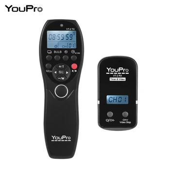 YouPro VT-2 LCD Časovač Uzávierky Vydania Video Vysielač, Prijímač pre Fotoaparáty Sony Kamery, Bezdrôtové Diaľkové Ovládanie Veliteľ