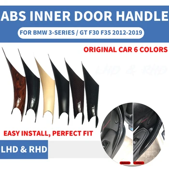 4PCS Auto Styling Interiérové Dvere Panel Rukoväť Vnútorné Vytiahnite Ochranný Kryt, Trim Uhlíkových Vlákien Pre BMW 3/GT 4 Série F30 F35 2013-19