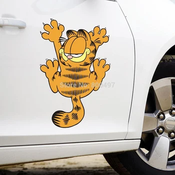Auto Styling Garfield Labky Lezenie Auto Nálepky Odtlačkový nárazníky pre Tesla Chevrolet VW Mazda Ford Honda Hyundai Kia Lada