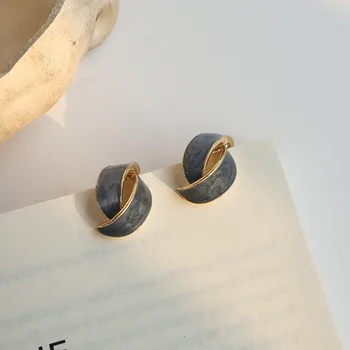 Pôvod Lete kórejský Módne C Tvar, Geometrický Hoop Earings pre Ženy s Jedinečným Dizajnom Nepravidelný Smalt Earings Šperky Hot