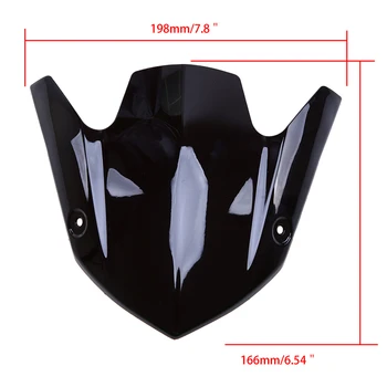 POSSBAY Čierny ABS Predné Motocykel čelné Sklo Čelné sklo sa Hodí Kawasaki Z1000-2016 Skúter Vietor Protecter