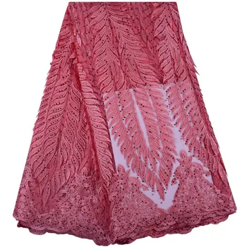 Najnovšie Afriky Čipky Textílie 2019 Vyšívané Nigérijský Šnúrky Tkaniny Vysokej Kvality Francúzskej Čipky A Tylu Textílie Na Svadby A1485