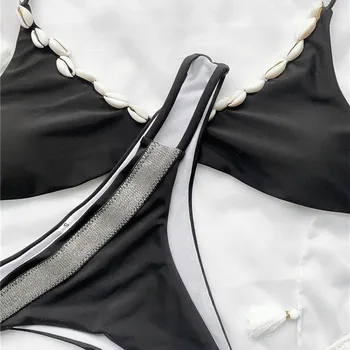 Dámske plavky 2020 dva kusy samostatné plavky sexi micro bikini dná žena brazílske bikiny nastaviť čierne plavky