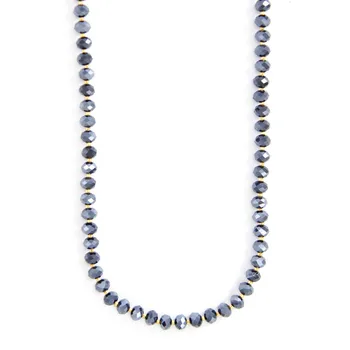 Lotus Mann Black crystal dlho multi-funkčné striebro pozlátené spona náhrdelník z Európy a Spojených Štátov nová žena po ruke