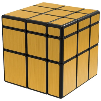 CuberSpeed Qiyi Zrkadlo 3x3x3 Modrá/Zlaté/Strieborné Nálepky Magic Cube
