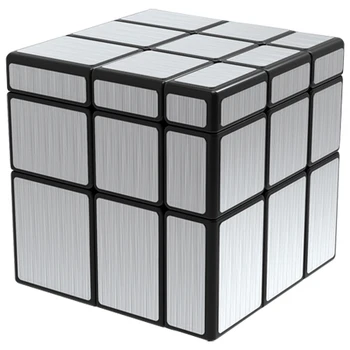 CuberSpeed Qiyi Zrkadlo 3x3x3 Modrá/Zlaté/Strieborné Nálepky Magic Cube