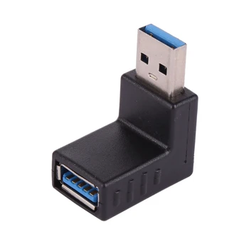 USB 3.0 Prevodník Adaptér Tvaru L Mužov a Žien 90-Stupňový Uhol Plug Až Dizajn Pre Notebook PC