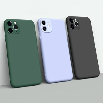 Luxusné Mäkké Silikónové Kvapaliny Telefón puzdro Pre Apple iPhone 11 Pro Max 6 S 6 7 8 Plus 6Plus 6sPlus 8Plus X XS Max XR Silikónový Kryt