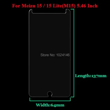 Pre Meizu 15 / 15 Lite 15Lite (M15) Plus 15Plus Tvrdeného Skla Screen Protector nevýbušnom Chrániť Film Tvrdeného Stráže