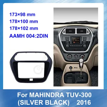 2DIN autorádio, Fascia panel dash Inštalácii dbajte Na to, MAHINDRA TUV-300 2016 SILVER BLACK GPS Navigačný Panel Fascia